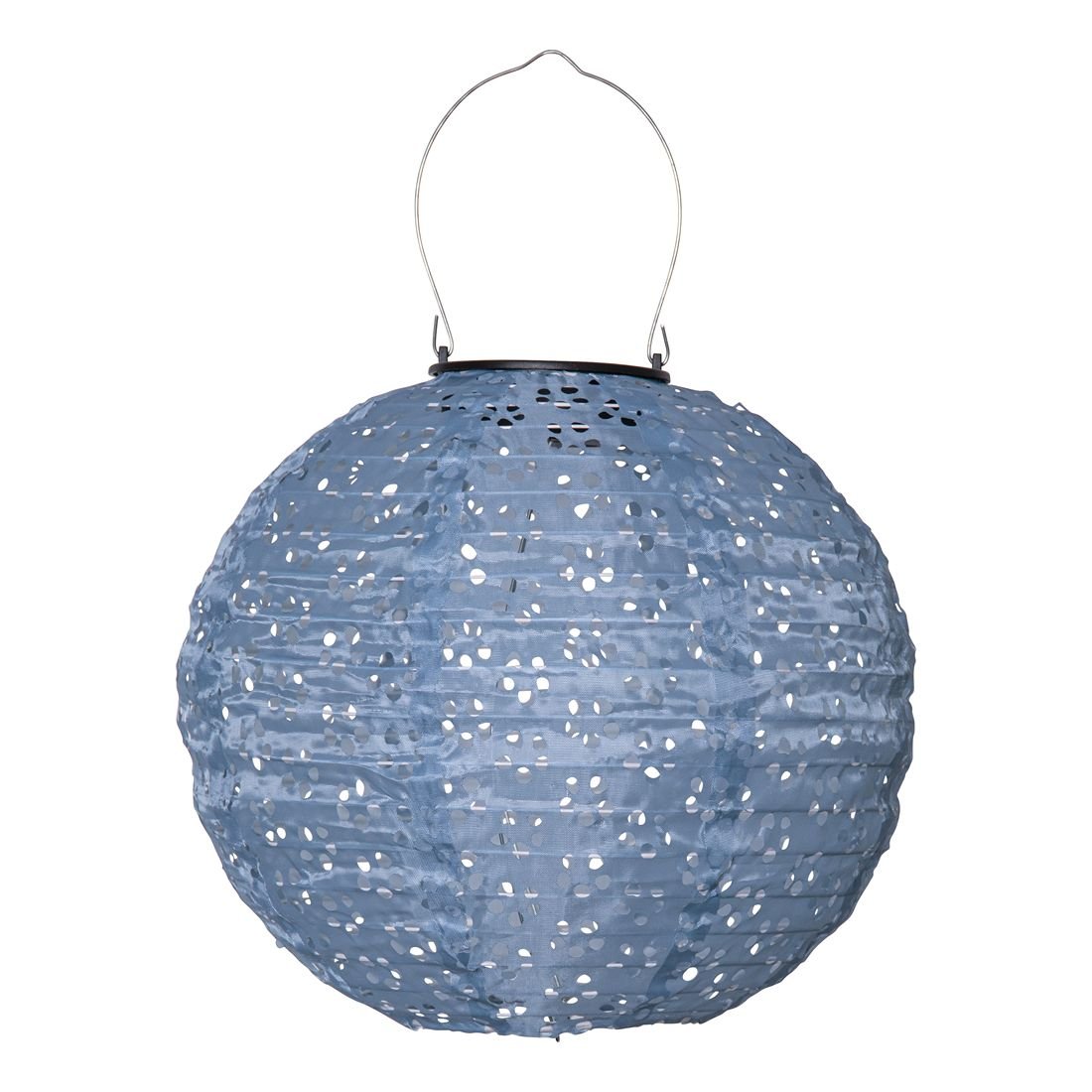 Lampion solarny ogrodowy LED wiszący FESTA niebieski
