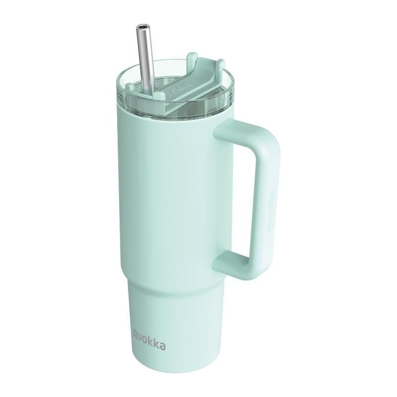 Kubek Termiczny ze Słomką Quokka, Stalowy, na Herbatę, Kawę, Podróż, 950ml