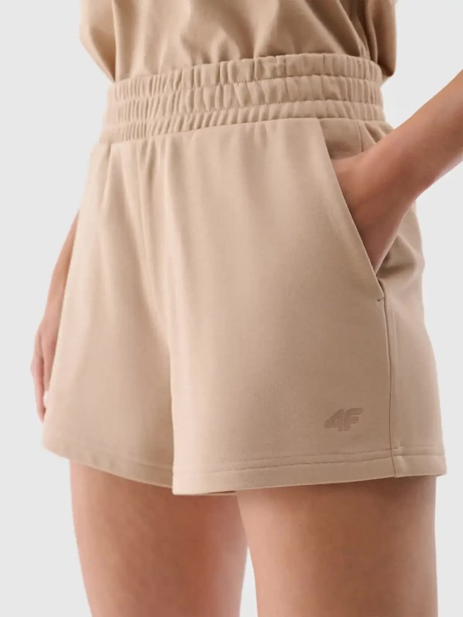 4F Spodenki damskie dresowe szorty 4FWMM00TSHOF542-83S Brązowy Roz. S