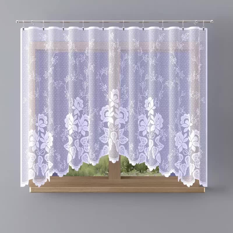 Firanka gotowa żakardowa Willow A151 300x160 cm biała - 160 cm 300 cm