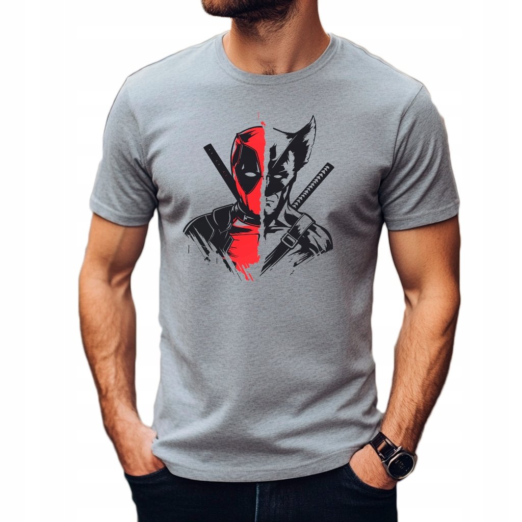 Koszulka T-Shirt ''Deadpool i Wolverine'' Bawełna L