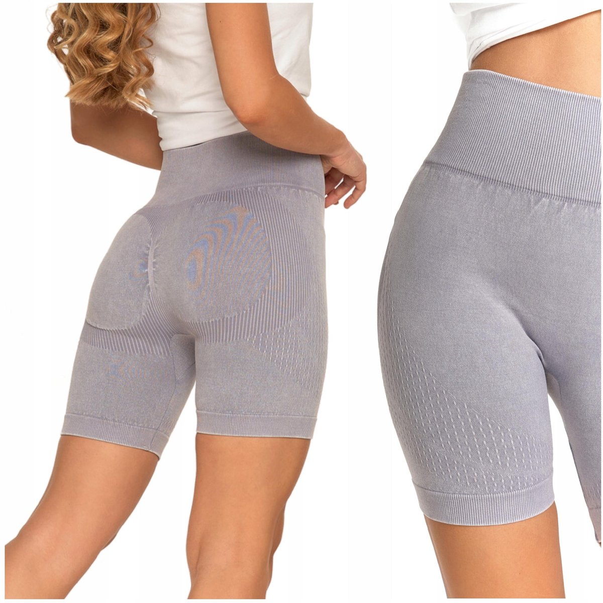 Kolarki KRÓTKIE LEGGINSY DAMSKIE Bikery Push-Up Wysoki Stan MORAJ L/XL