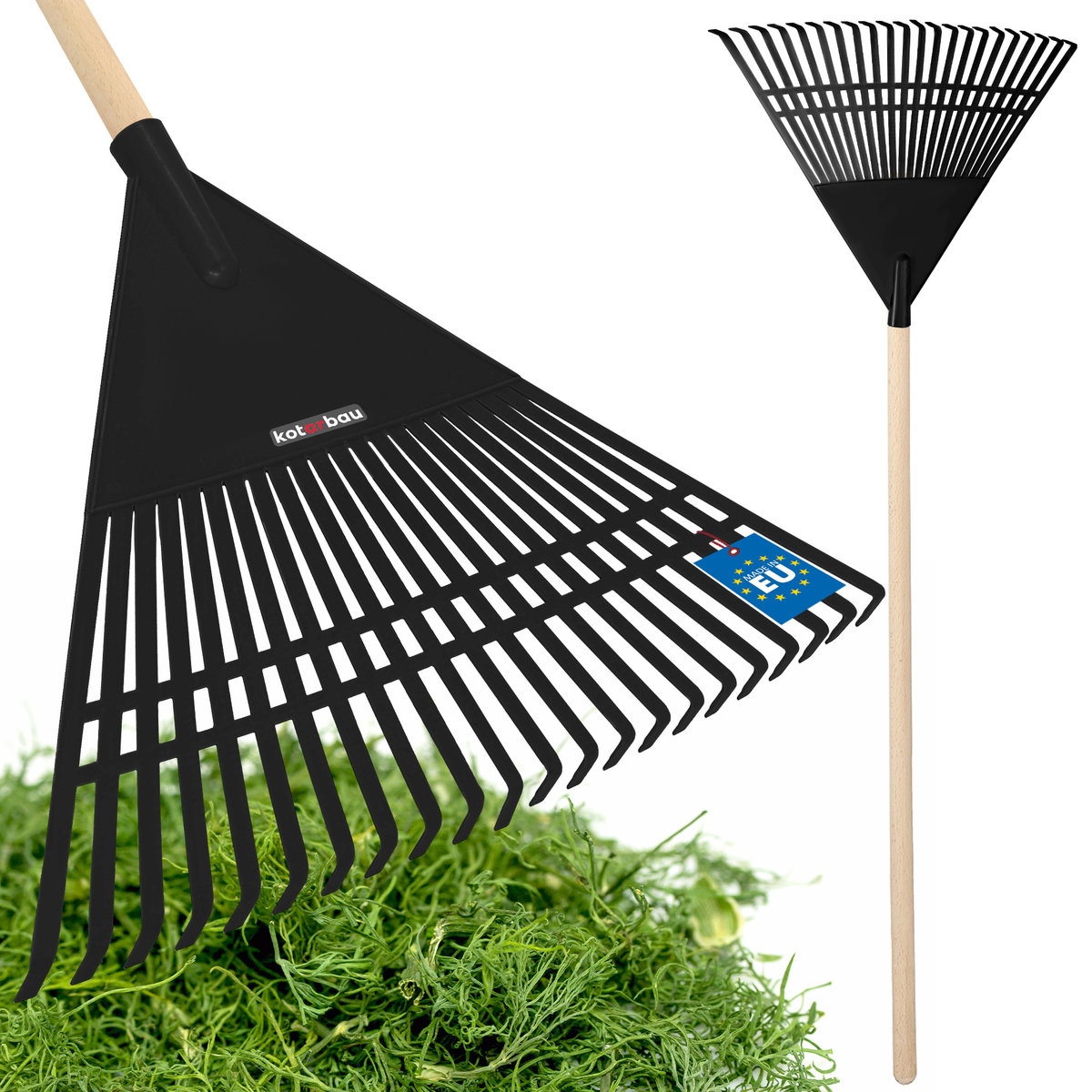 GRABIE GRABKI OGRODOWE PLASTIK 55cm WACHLARZOWE LIŚCI TRAWY GRABIENIA TRZON