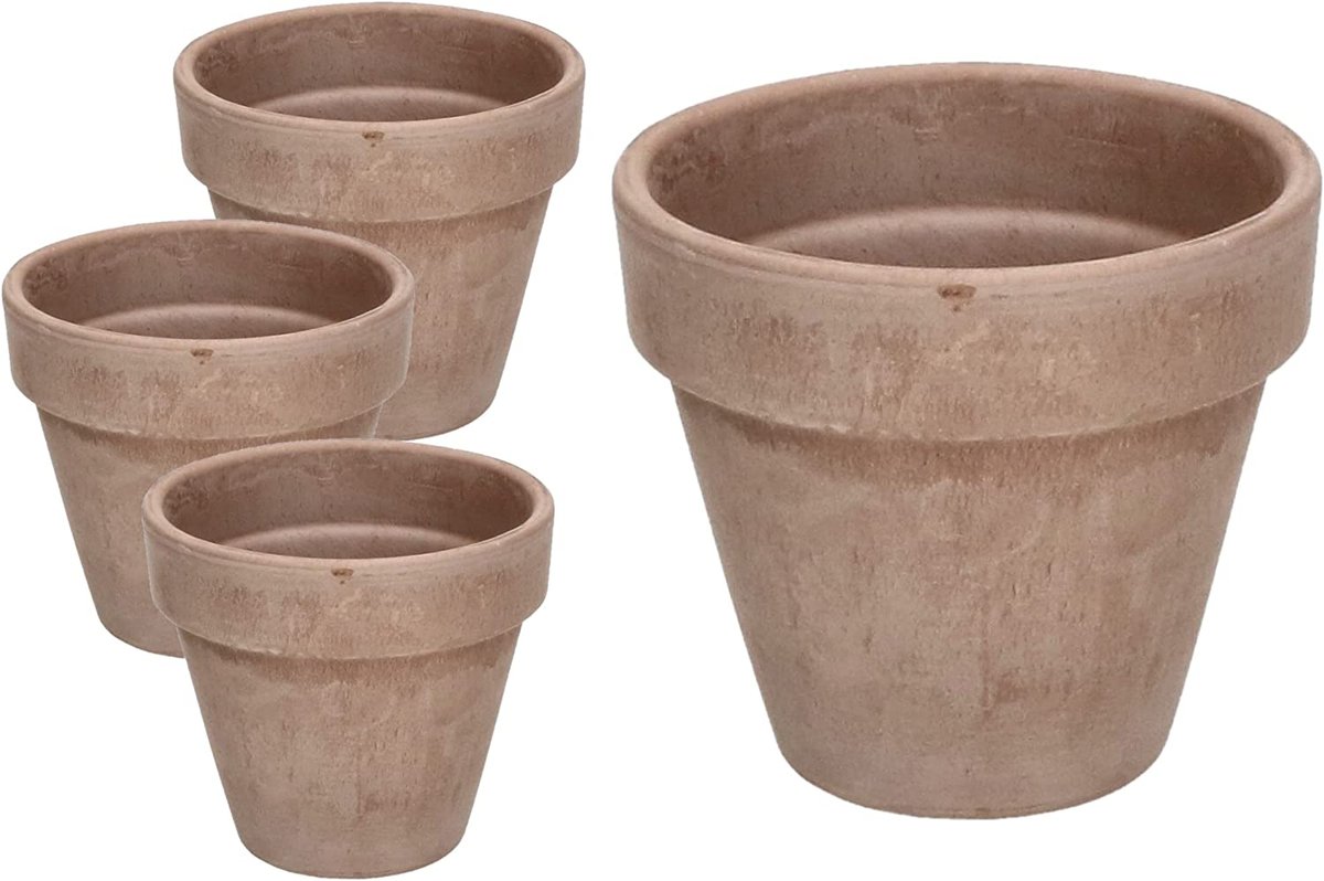 4X DONICZKA GLINIANA 11 DONICA CERAMICZNA TERAKOTA