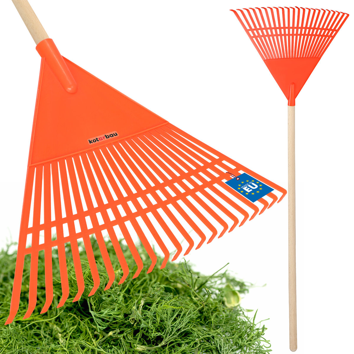 GRABIE OGRODOWE 55cm GRABKI PLASTIK WACHLARZOWE LIŚCI TRAWY GRABIENIA TRZON