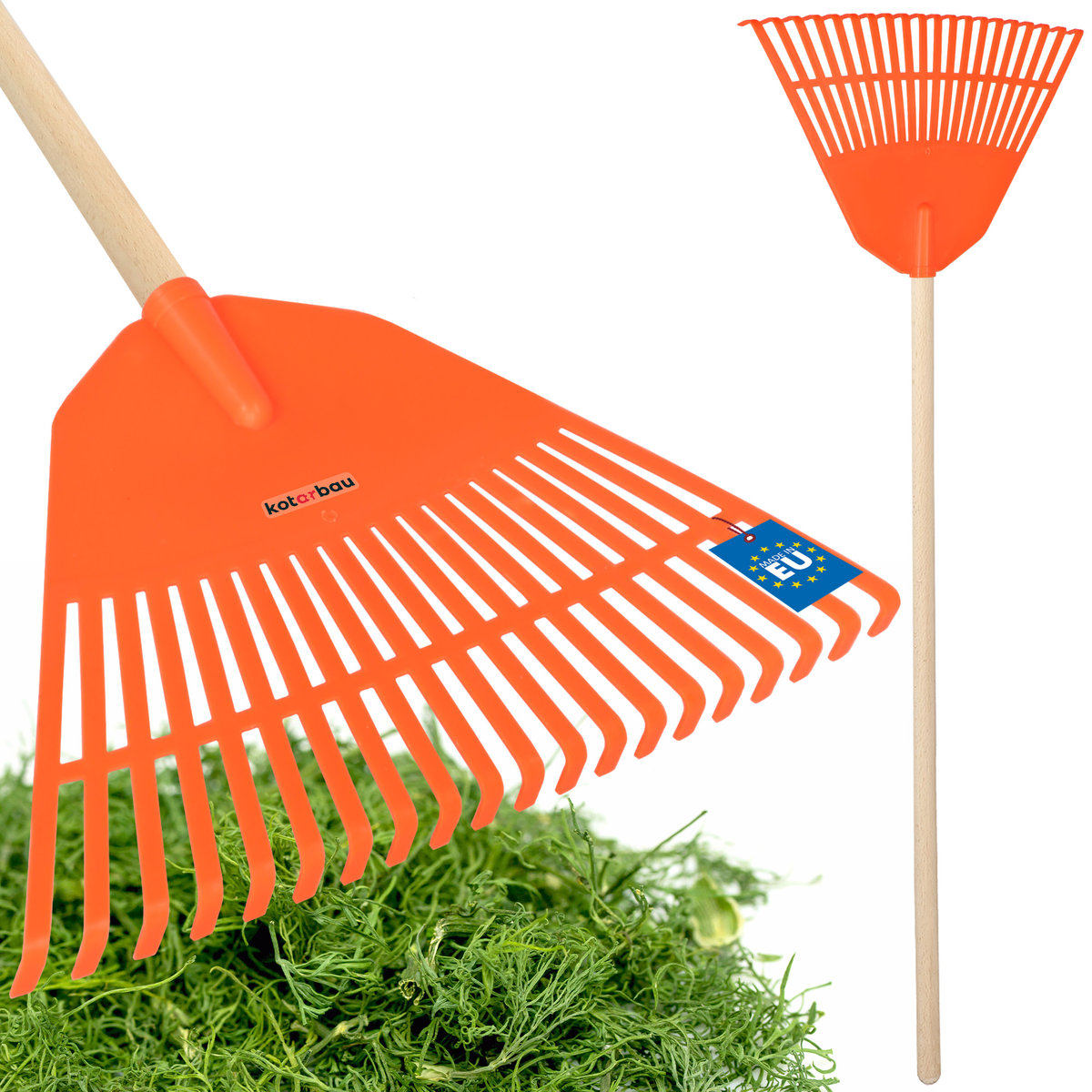 GRABIE OGRODOWE 45cm GRABKI PLASTIK WACHLARZOWE LIŚCI TRAWY GRABIENIA TRZON