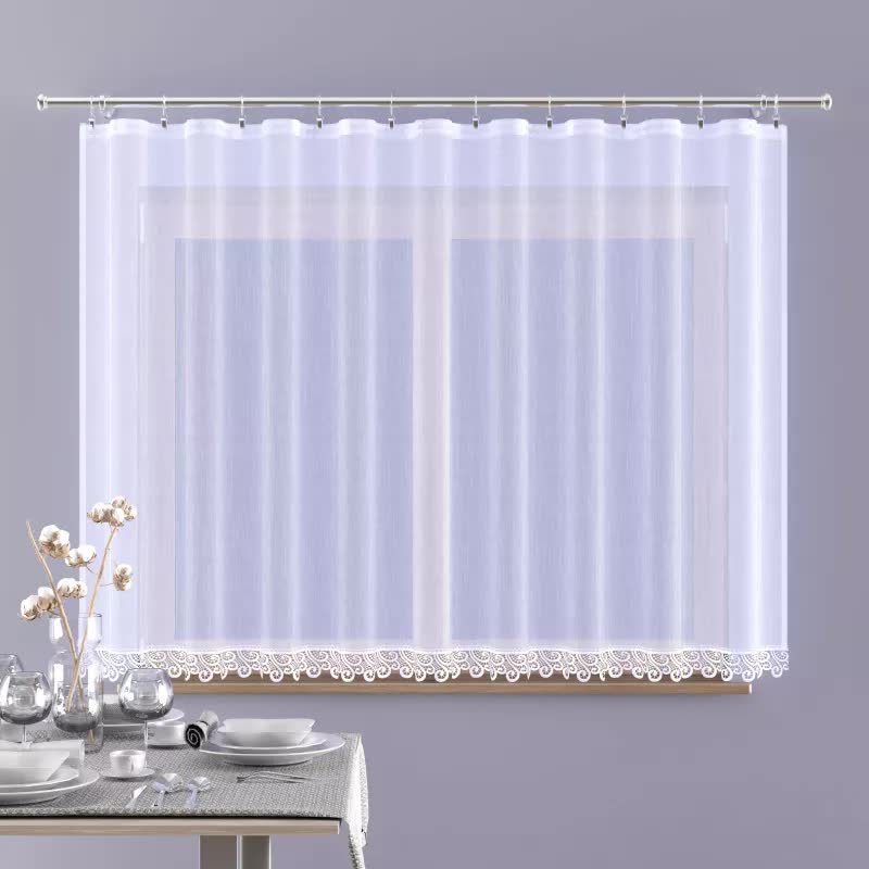 Firanka enzo gotowa z gipiurą Albema 500x160 cm biała - 160 cm 500 cm