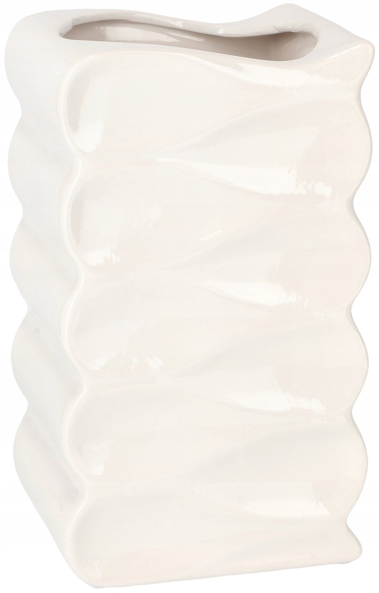 DONICZKA CERAMICZNA DONICA OSŁONA 26 CM BIAŁA
