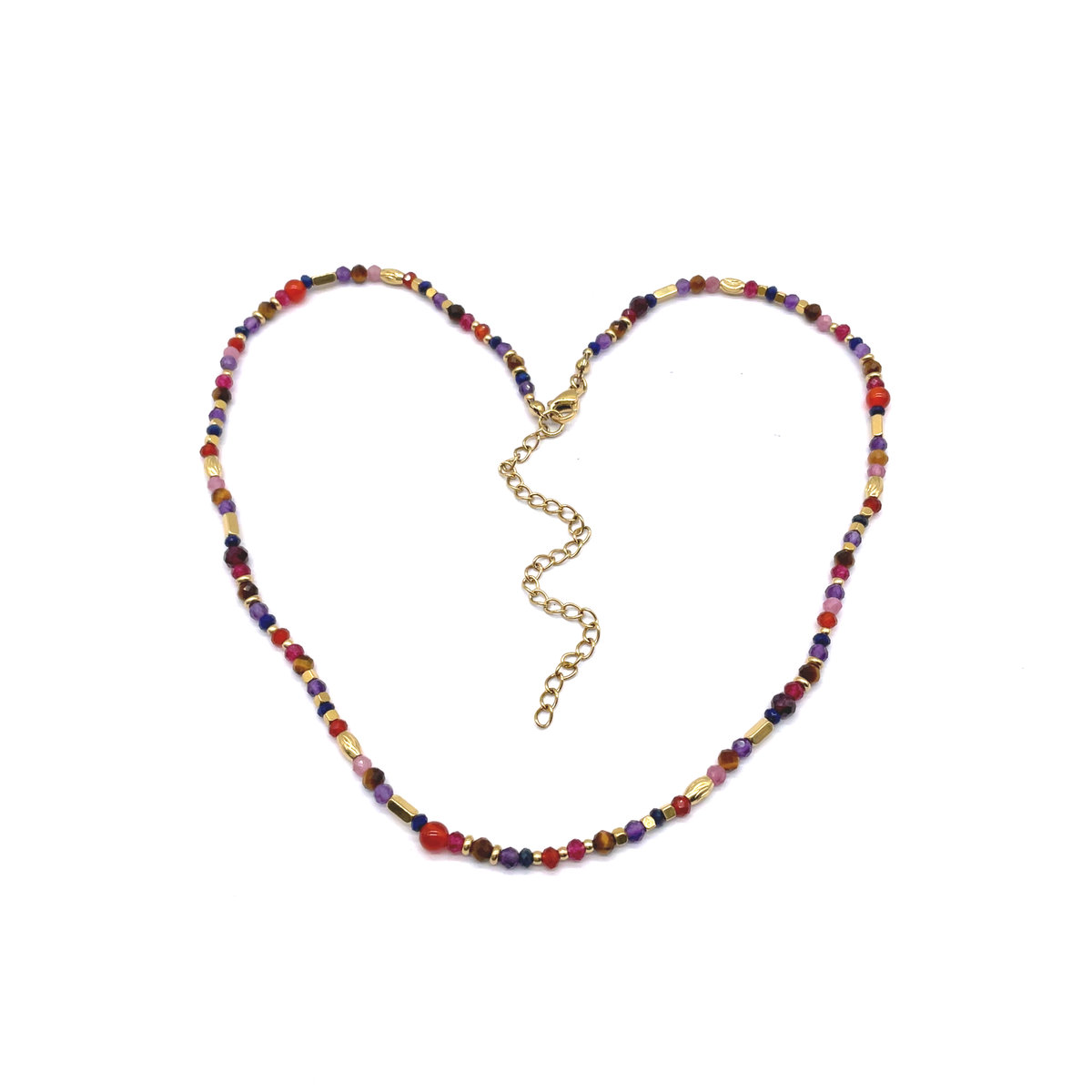 Krótki naszyjnik choker z kamieni naturalnych