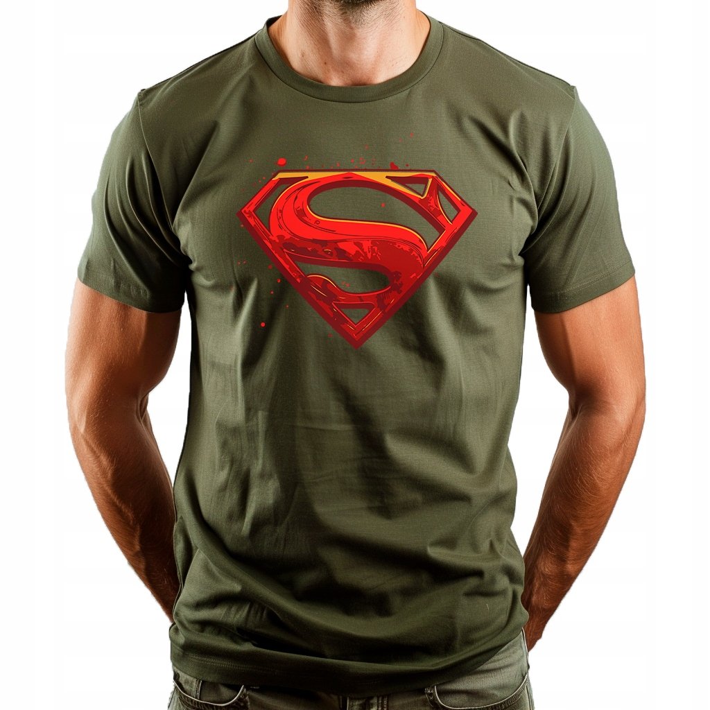 Koszulka T-Shirt ''Superman RED LOGO'' Bawełna L