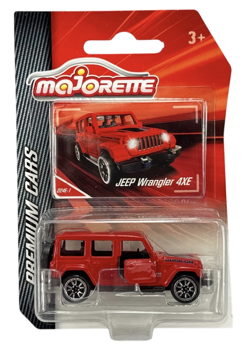 MAJORETTE PREMIUM JEEP WRANGLER 4XE CZERWONY 224E-1 1:64