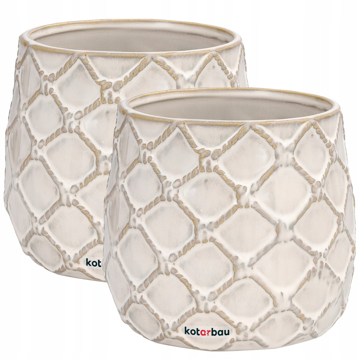 2X DONICZKA ANANAS DONICA OSŁONKA CERAMICZNA FI 125 CERAMIKA OZDOBA KWIATY