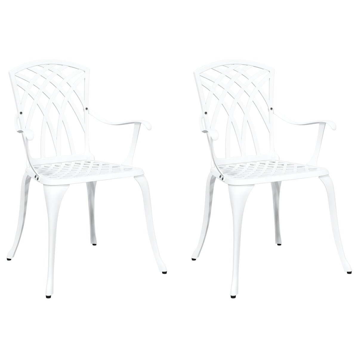 vidaXL Krzesło ogrodowe Białe Aluminium 53 x 51 x 88,5 cm Trwałe