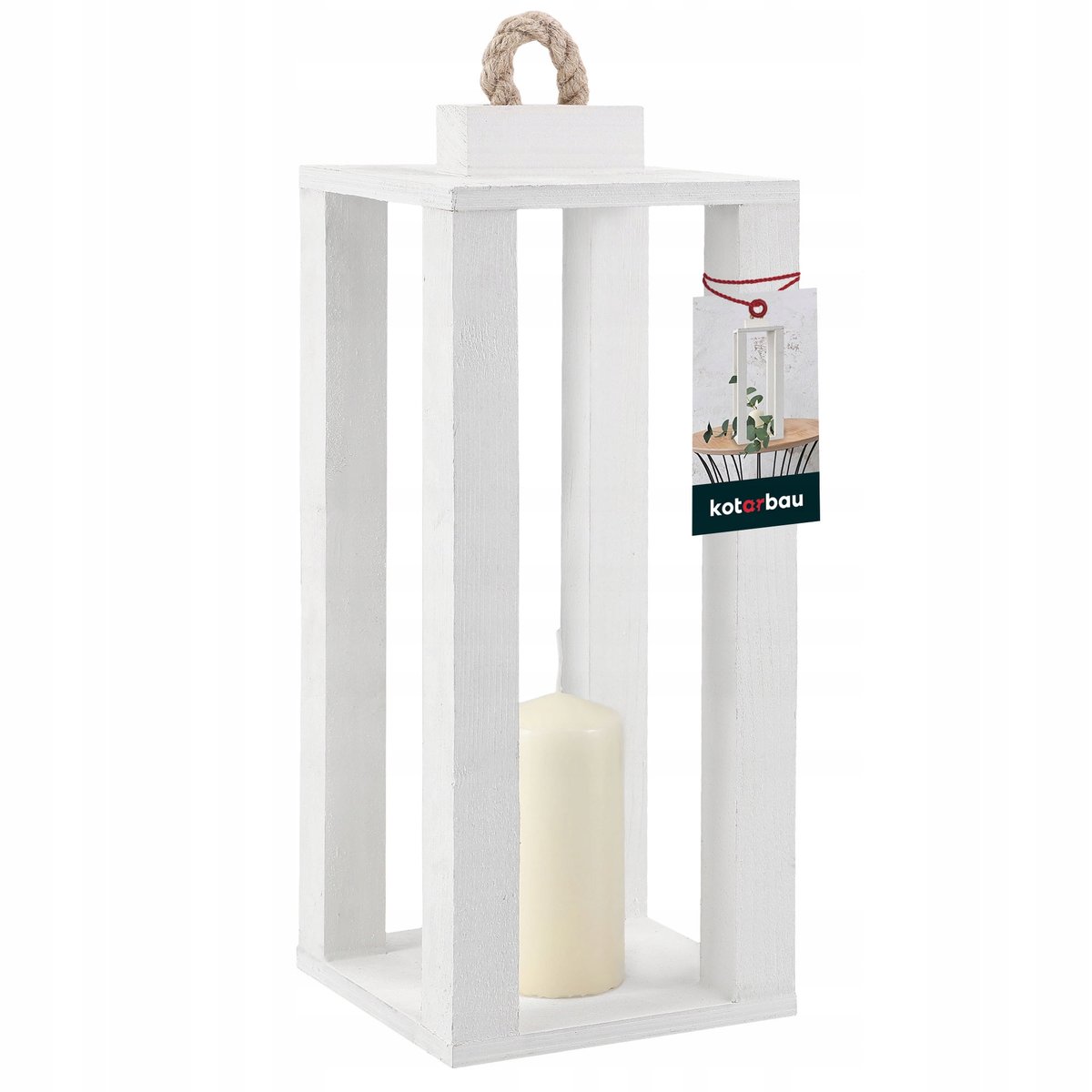 LATARNIA DREWNIANA 14x14 LAMPION NA ŚWIECE ŚWIECZNIK LATARENKA DOMU OGRODU