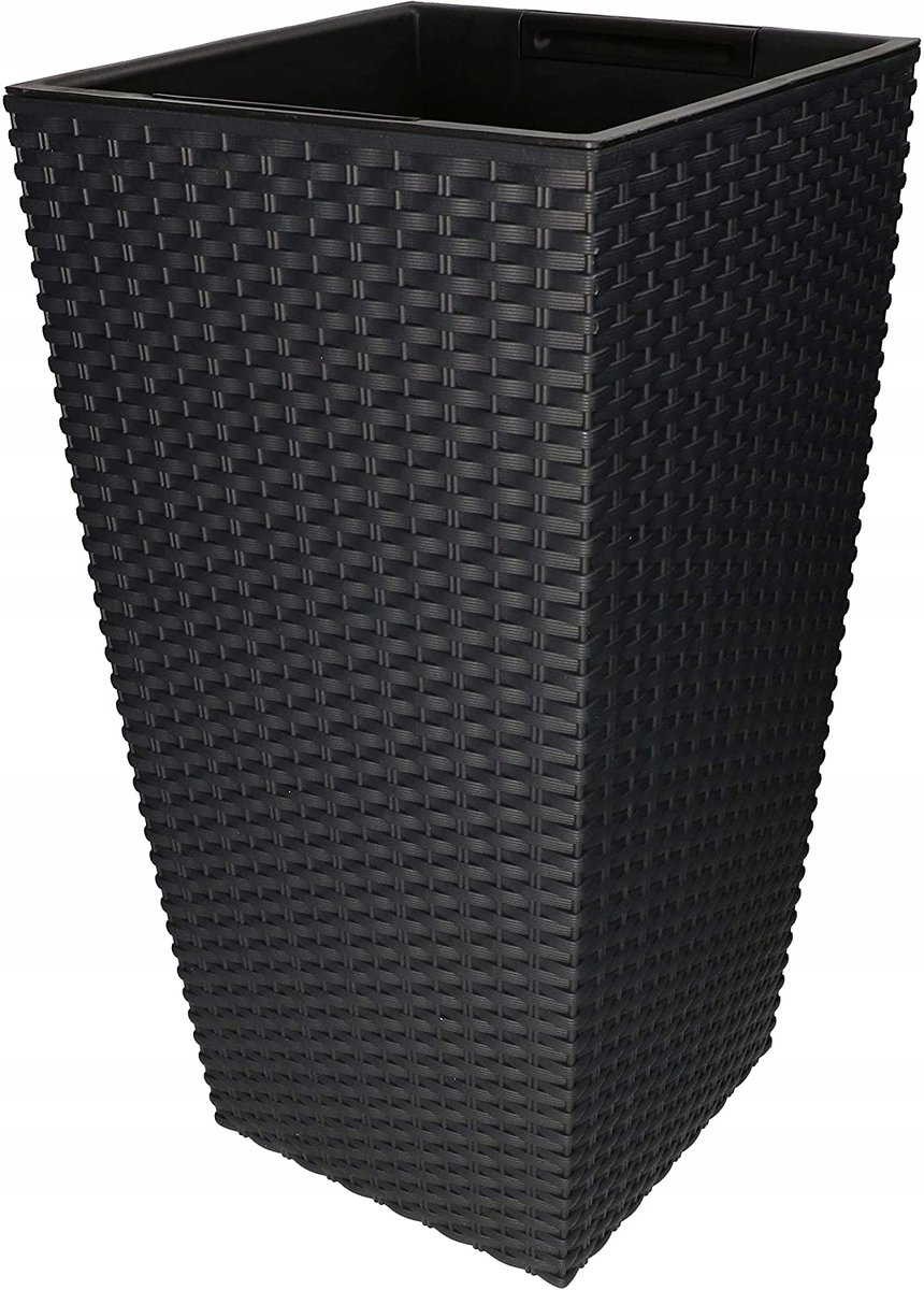 DONICZKA RATTAN OSŁONA DONICA ANTRACYT 550 + WKŁAD