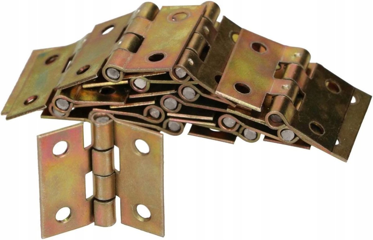 50X ZAWIAS SPLATANY MEBLOWY METALOWY 25X25MM DRZWI