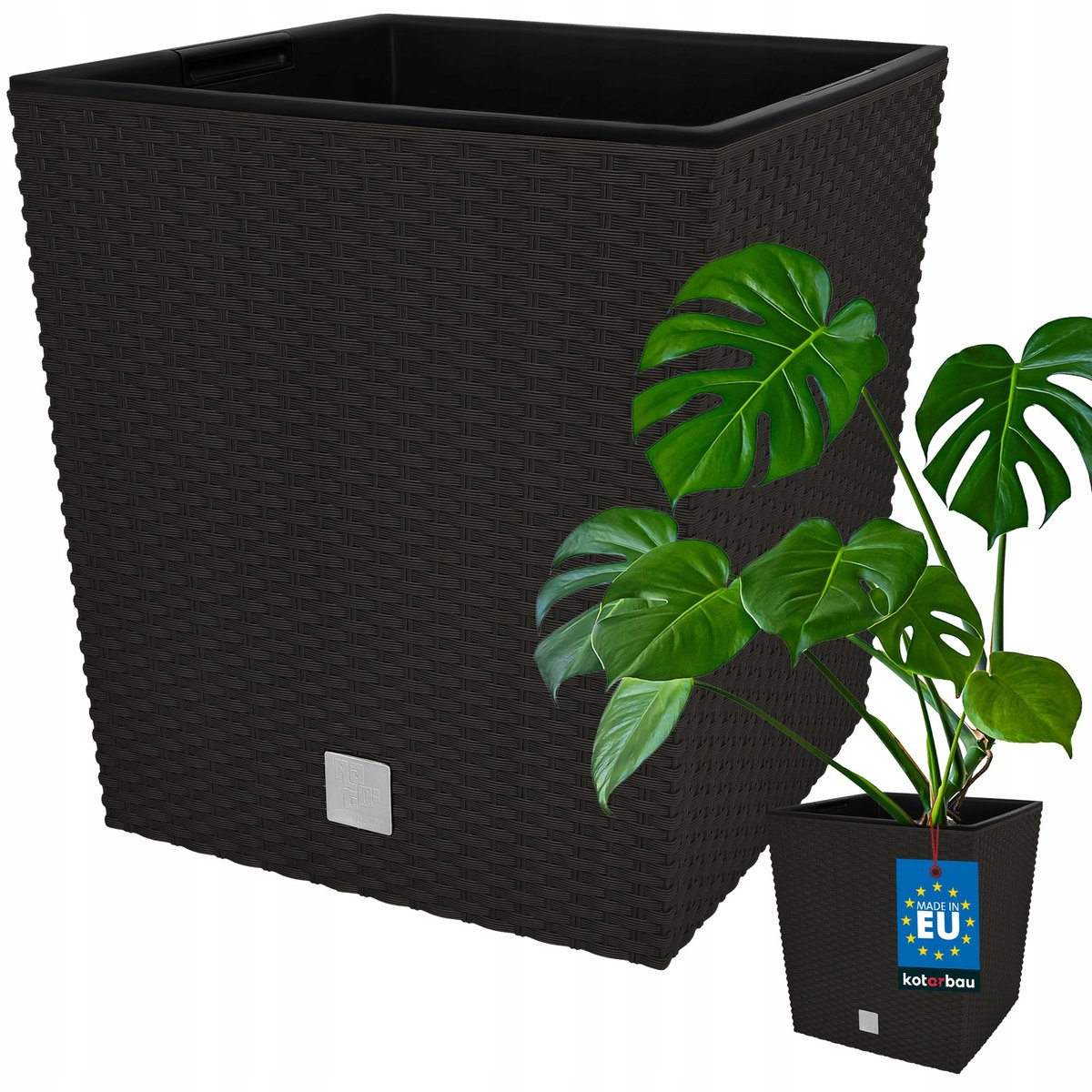 DONICA DONICZKA 40 CM OGRODOWA BALKON TARAS KWIATY RATTAN UMBRA WKŁAD OGRÓD