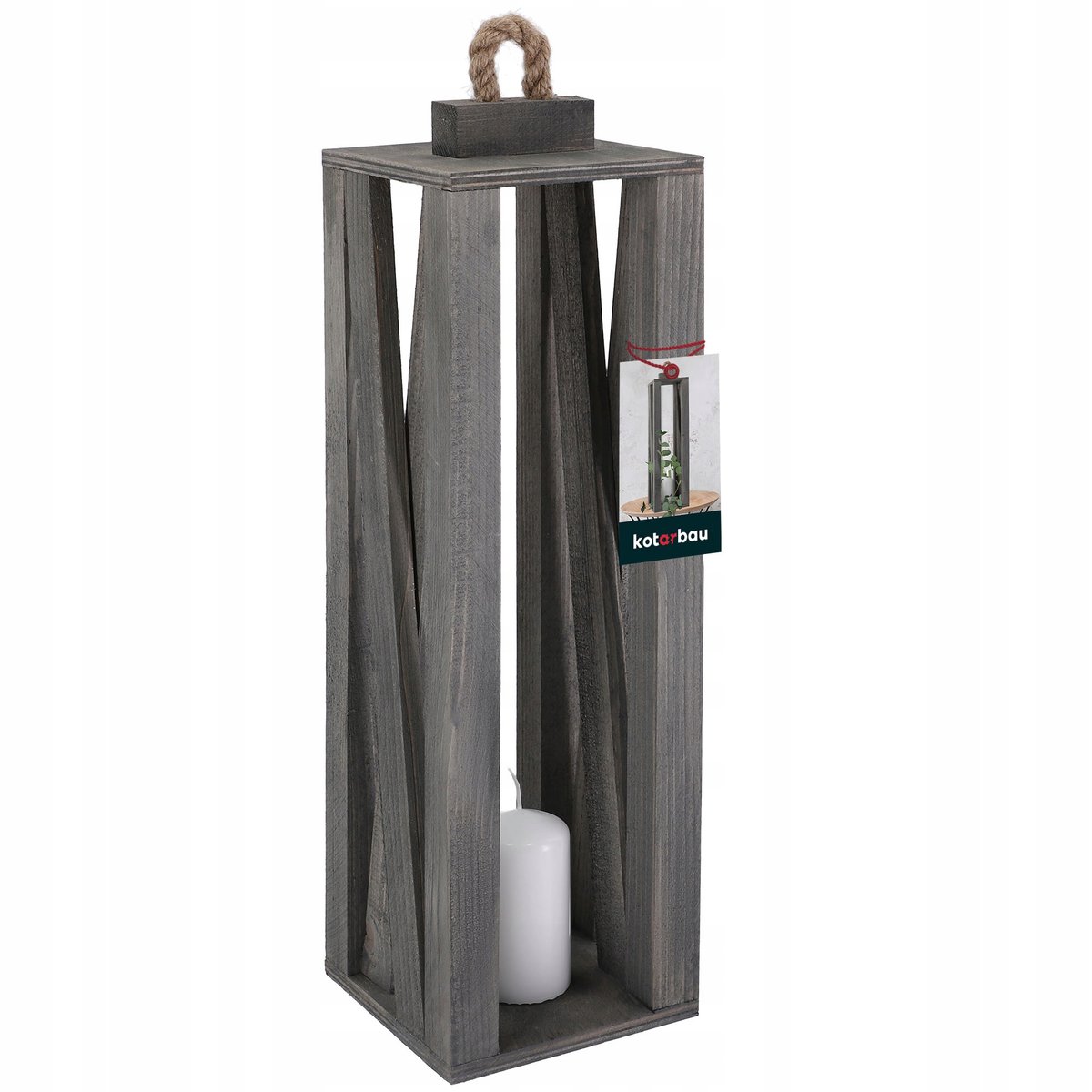 LATARNIA DREWNIANA LAMPION ŚWIECE ŚWIECZNIK LATARENKA DOMU OGRODU 13,5x13,5