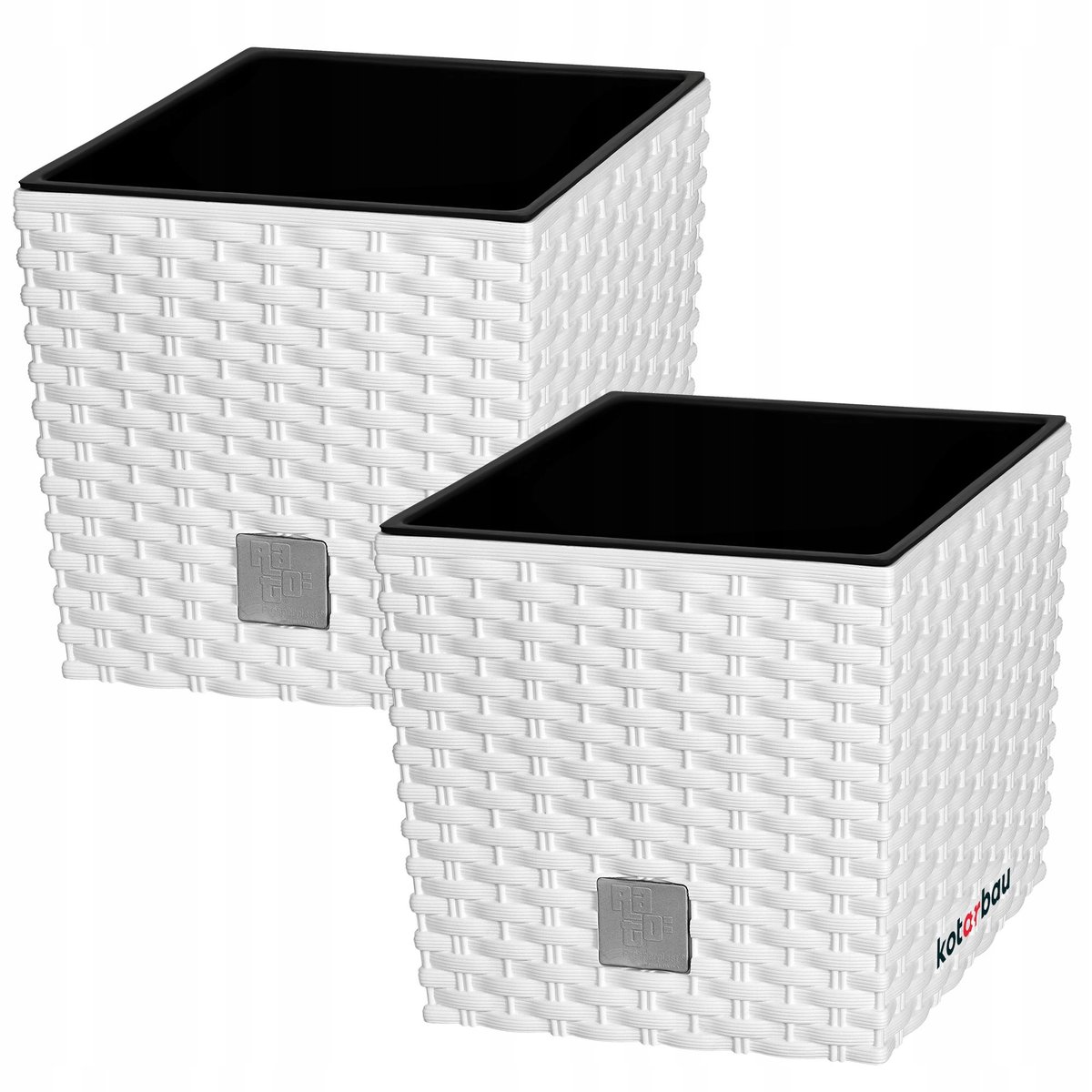 2x DONICA DONICZKA 9,8 L OGRODOWA BALKONOWA TARAS KWIATY RATTAN WKŁAD OGRÓD