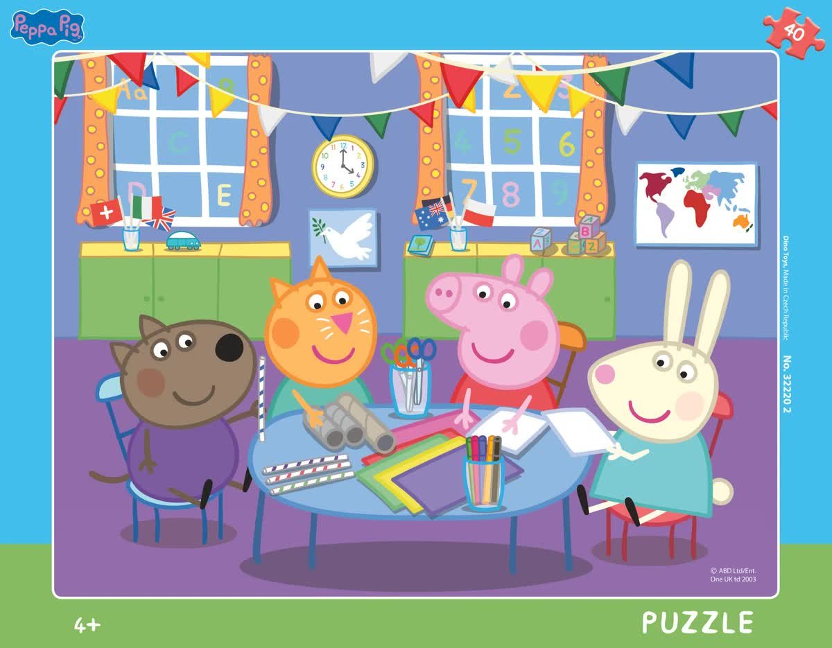 Puzzle ramkowe Świnka Peppa 40 elementów dla dzieci 4+