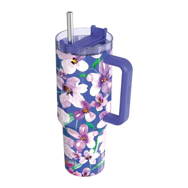 Kubek Termiczny ze Słomką Quokka, Stalowy, na Herbatę, Kawę, Podróż, 1200ml