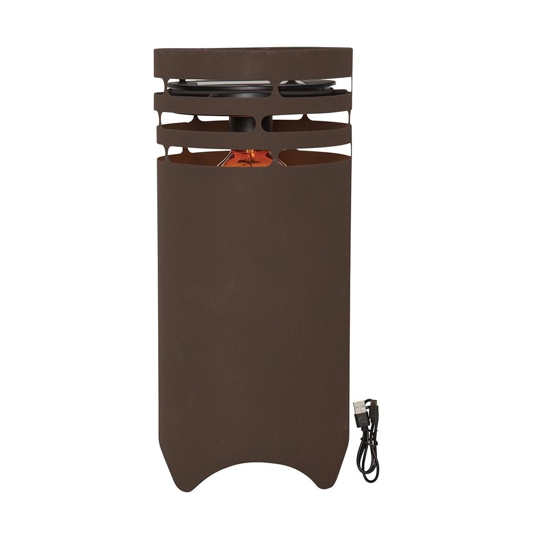Lampa ogrodowa stojąca LED solarna i ładowana z USB MARRON