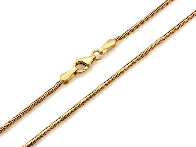 Elegancki złoty łańcuszek 585 delikatna linka żmijka 42cm