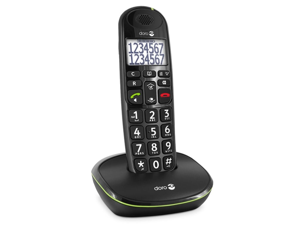 Doro PhoneEasy 110 Telefon w systemie DECT Nazwa i identyfikacja dzwoniącego Czarny