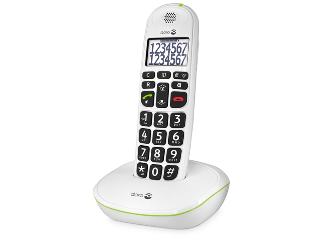 Doro PhoneEasy 110 Telefon w systemie DECT Nazwa i identyfikacja dzwoniącego Biały