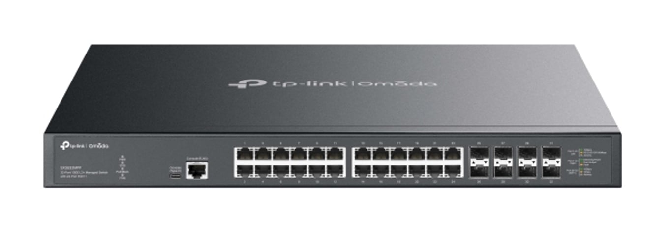 TP-Link Omada SX3832MPP łącza sieciowe Zarządzany L2+ 10G Ethernet (100/1000/10000) Obsługa PoE DIN rail Czarny
