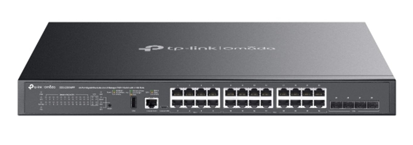 TP-Link SG5428X łącza sieciowe Zarządzany L3 Gigabit Ethernet (10/100/1000) Czarny