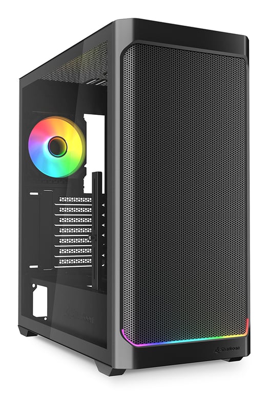 Sharkoon AK4W RGB Strip Midi Tower Czarny