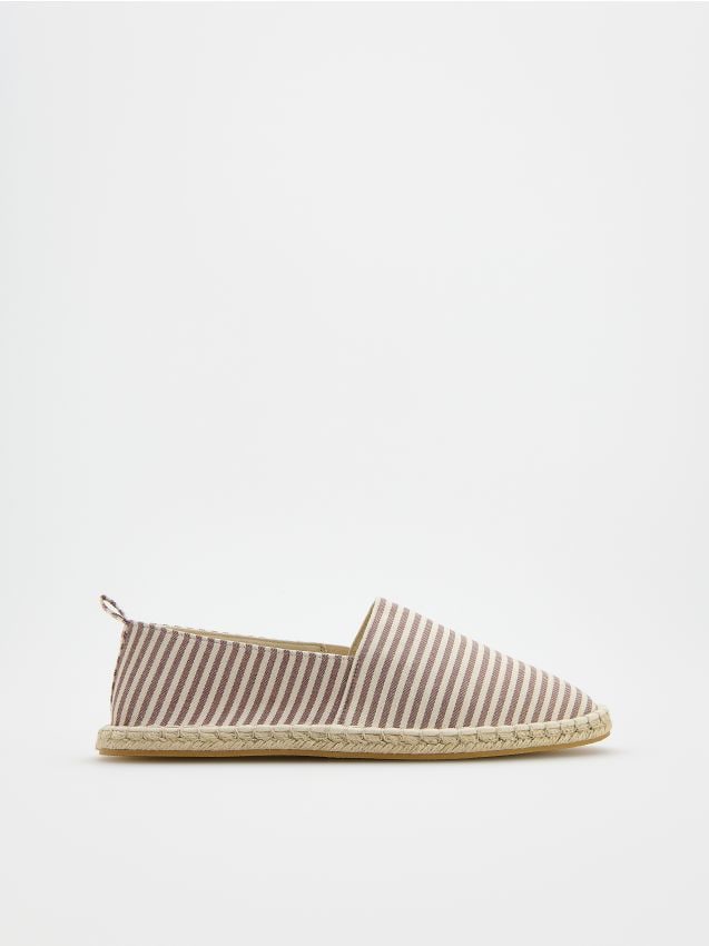 Reserved - Bawełniane espadryle - brązowy