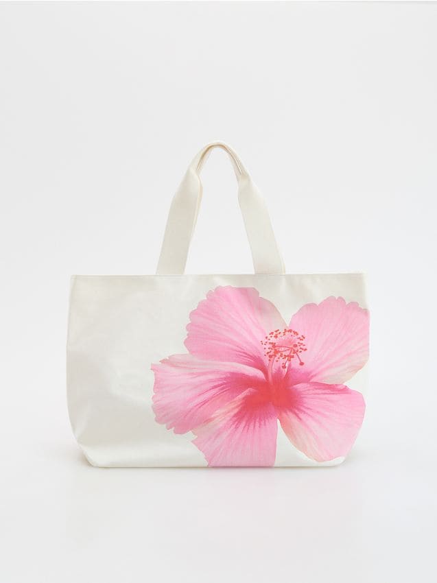 Reserved - Tkaninowa torebka shopper - fuksja