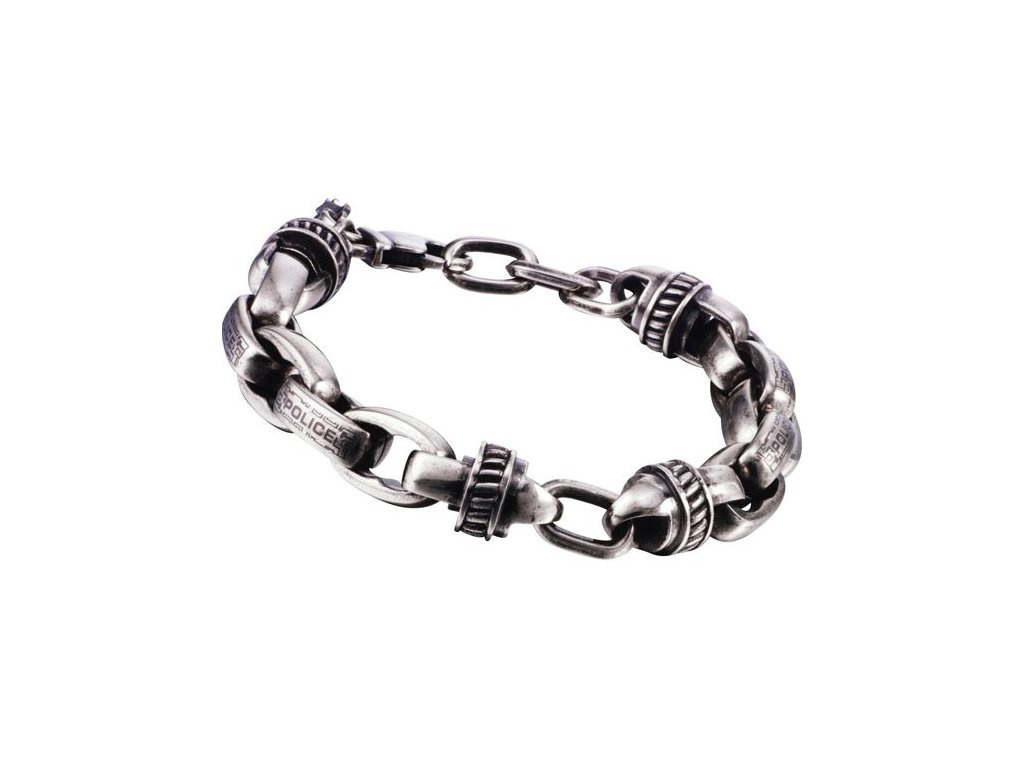 JEWELER'S POLICE PJ22257BSS-01. Bransoletka, Kolor szary. Mężczyzna.