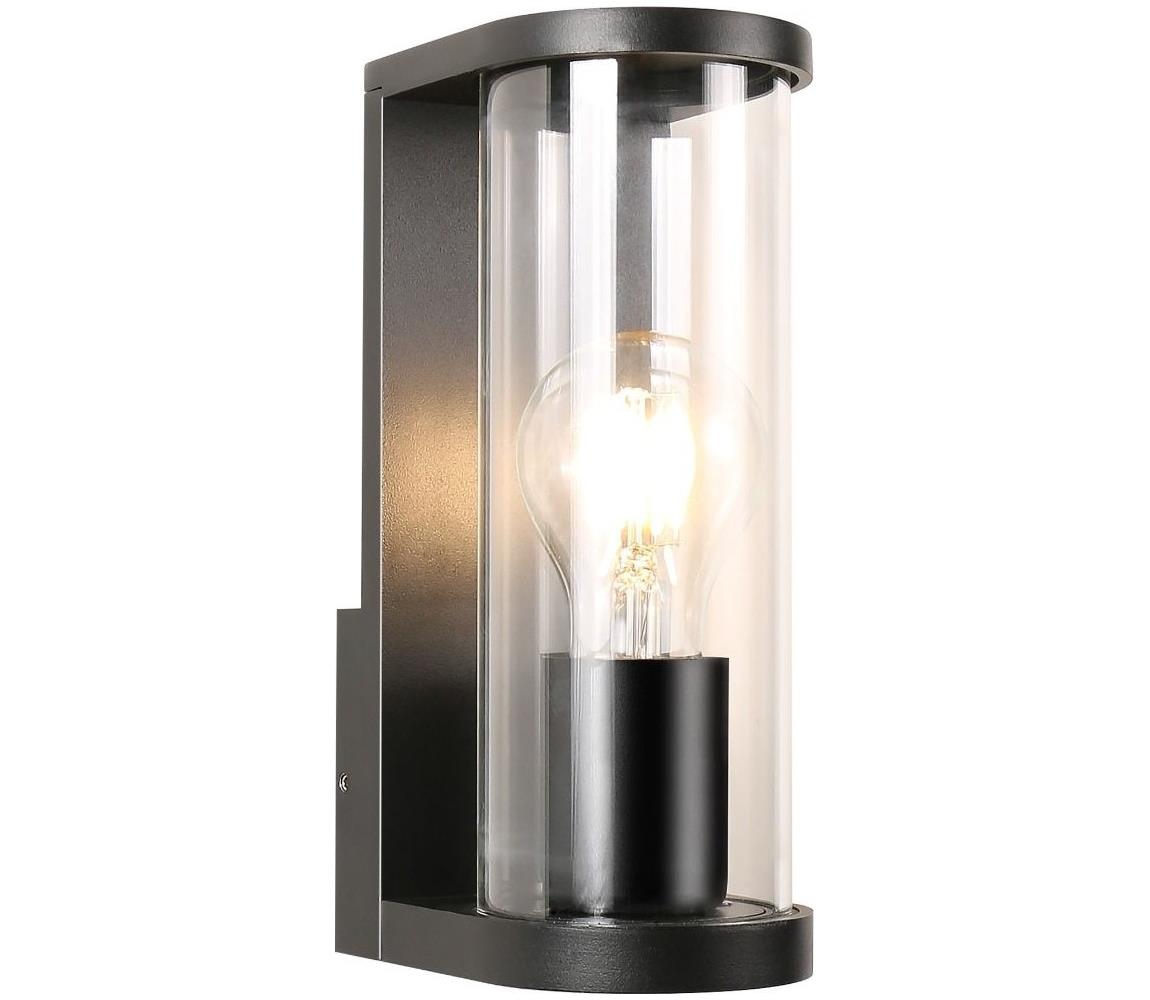 Zuma Line SJ15111- Kinkiet zewnętrzny TWILIGHT 1xE27/60W/230V IP44 czarny