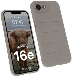 Bizon Pancerne etui Case Tur do iPhone 16e, jasnoszare