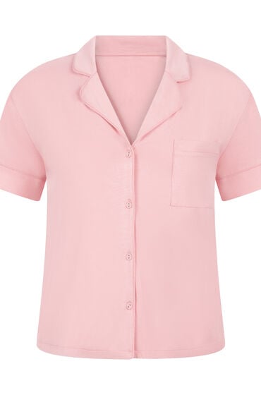 Hunkemöller Narzutka Essential z dżerseju z krótkim rękawem Różowy