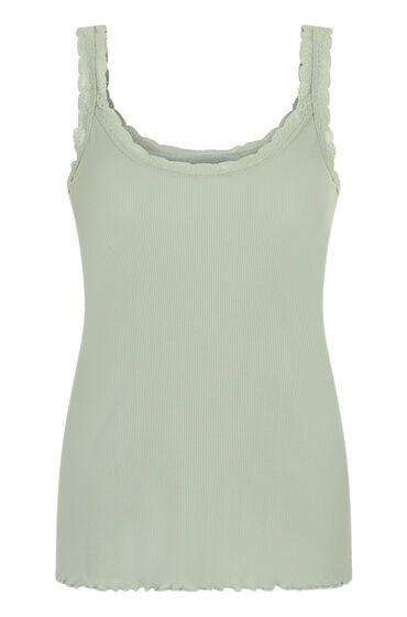 Hunkemöller SINGLET RIB JERSEY LACE Zielony