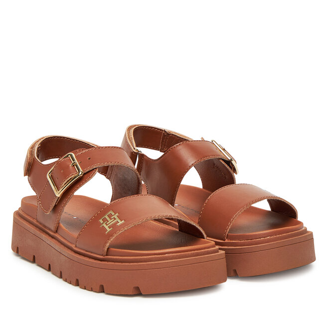 Sandały Tommy Hilfiger T3A2-33785-0326 S Brązowy