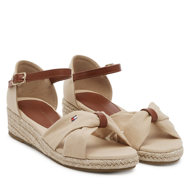 Espadryle Tommy Hilfiger T3A7-33801-0048 M Beżowy
