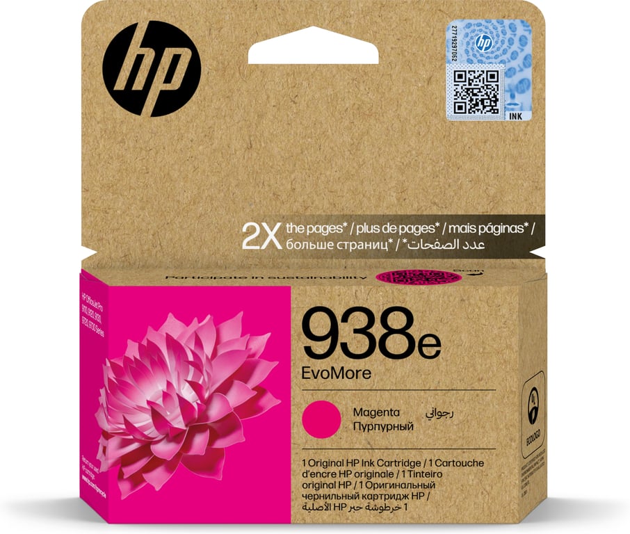 HP Oryginalny wkład z purpurowym atramentem 938e EvoMore 4S6Y0PE
