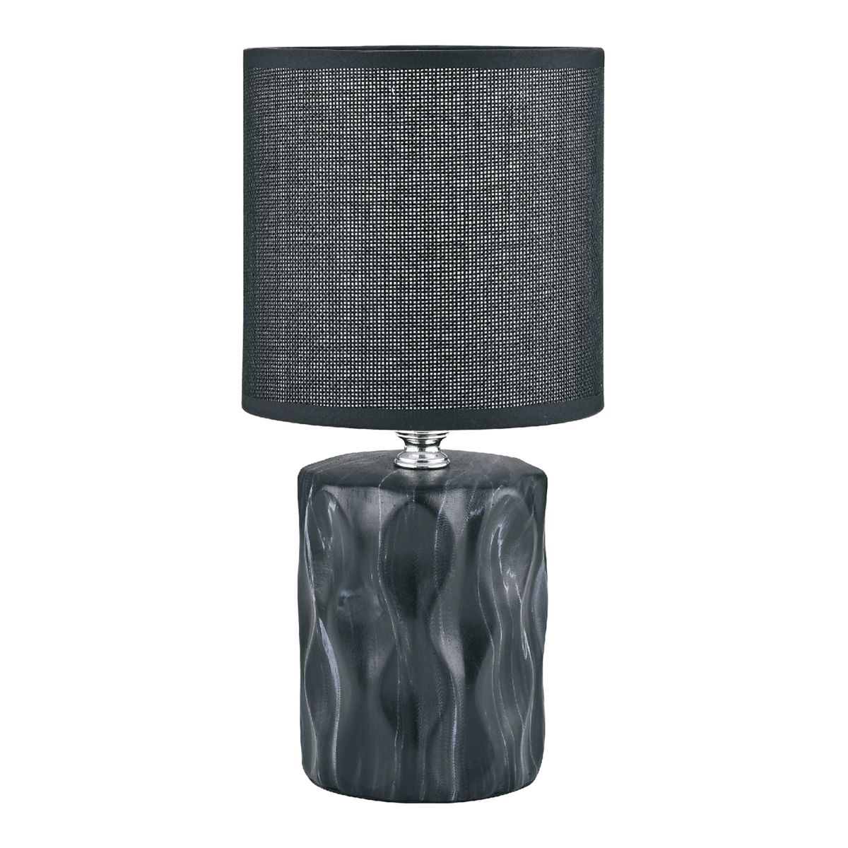 Czarna lampka stołowa z abażurem HS8603-BL z serii STOŁOWA