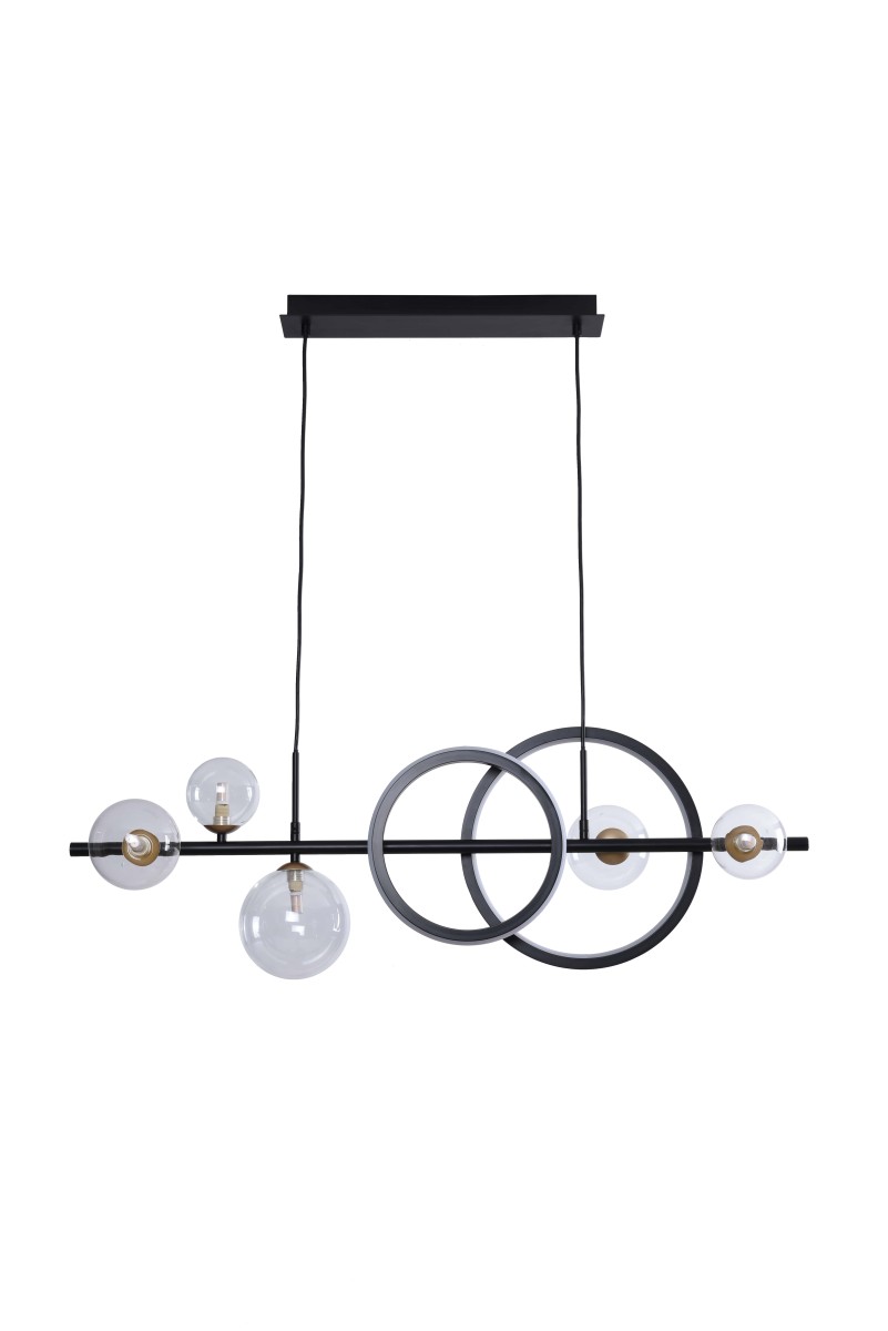 Lampa wisząca z dekoracyjnymi okręgami MD2448-7B-3BGD z serii TAREMI