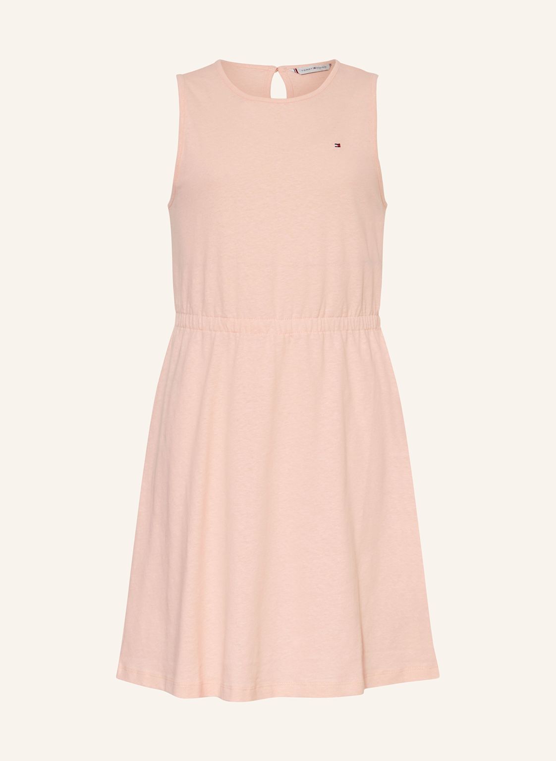 Tommy Hilfiger Sukienka Z Dżerseju Z Dodatkiem Lnu rosa