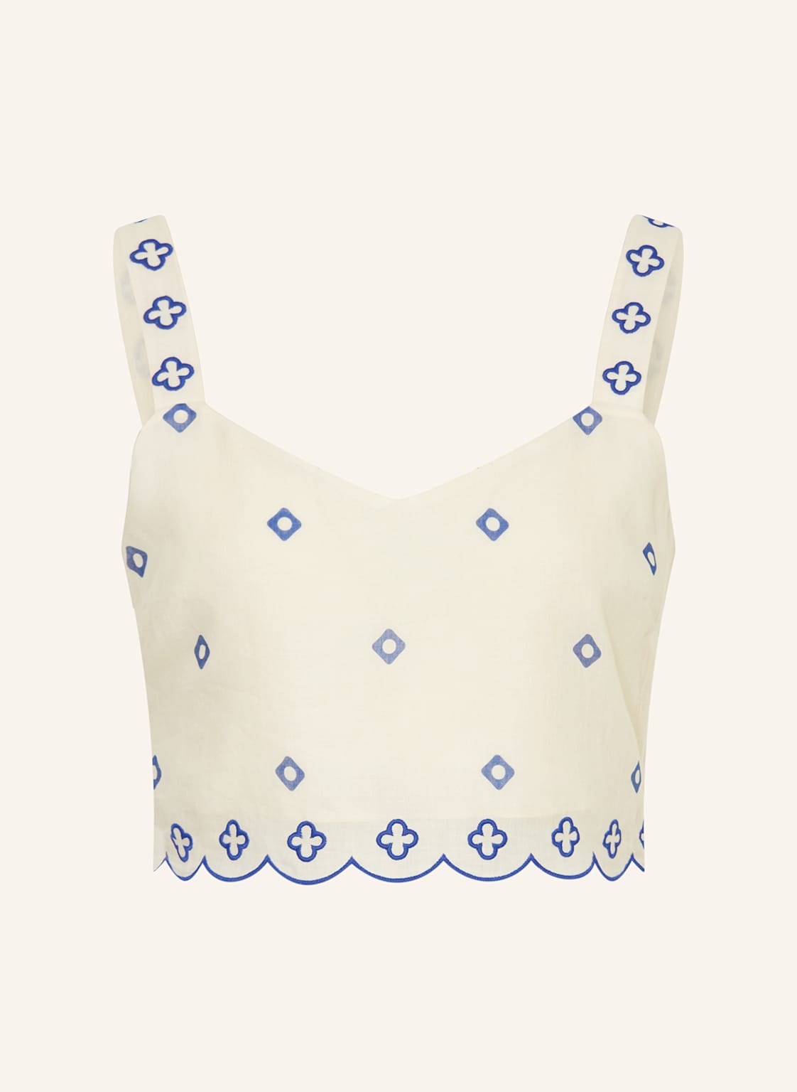 Claudie Pierlot Krótka Bluzka Bez Rękawów beige