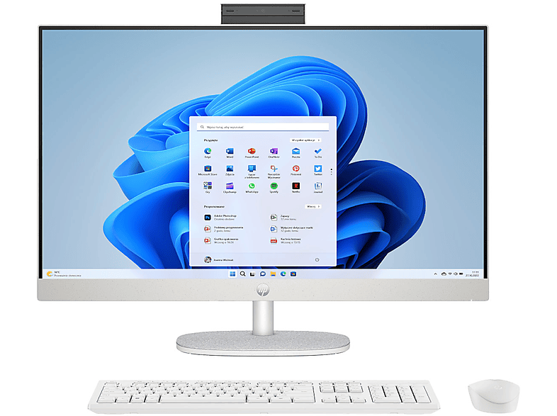 HP 27-cr0020nw FHD Ryzen 5 7520U/16GB/1TB SSD/INT/Win11H Biało-srebrny B89V5EA