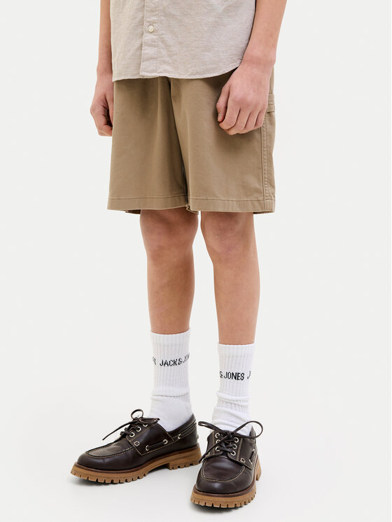 Jack&Jones Junior Szorty materiałowe Tony 12268938 Brązowy Relaxed Fit