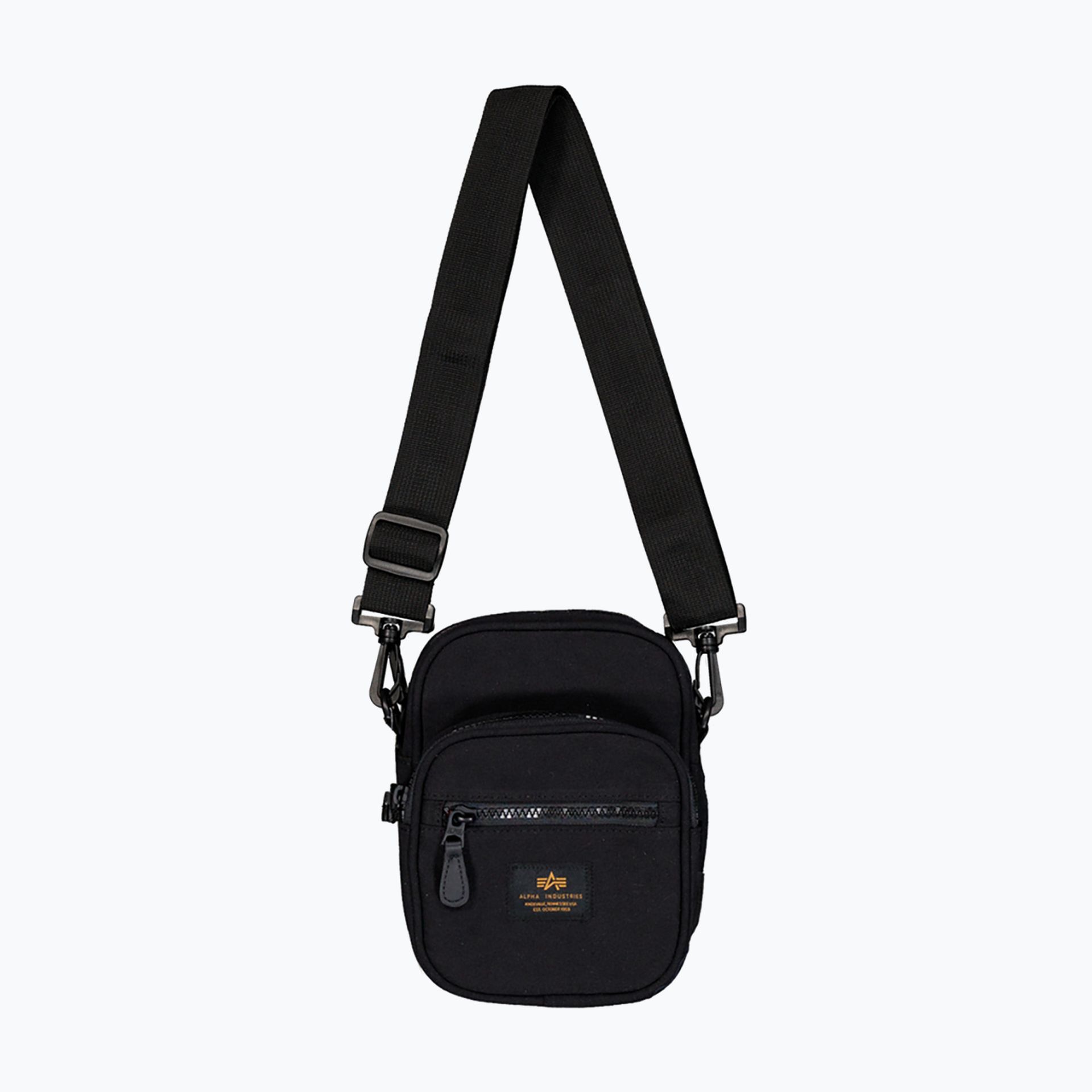 Saszetka męska Alpha Industries Label Messenger Bag Small 1 l black WYSYŁKA W 24H 30 DNI NA ZWROT