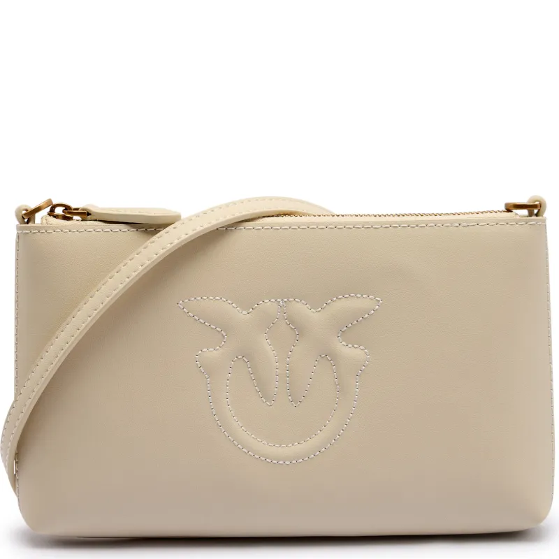 Pinko Skórzana kopertówka FLAT HORIZONTAL MINI